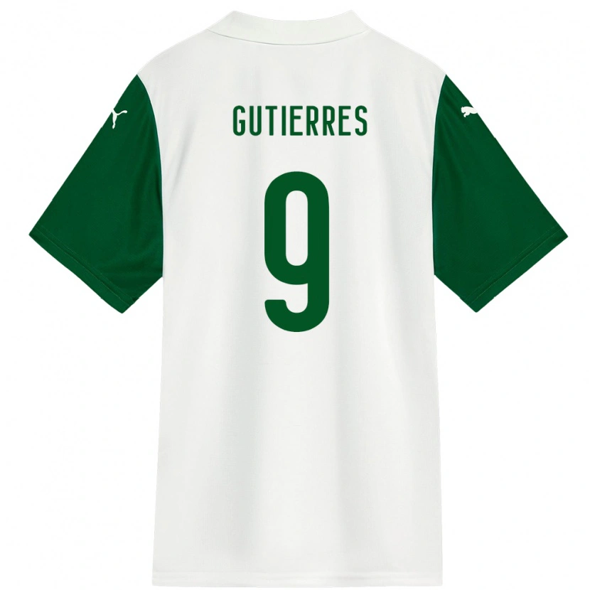 Danxen Kvinnor Amanda Gutierres #9 Vit Grön Bortatröja Matchtröjor 2025/26 Tröjor T-Tröja