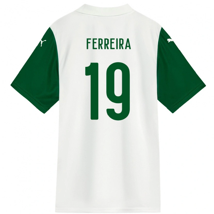 Danxen Kvinnor Letícia Ferreira #19 Vit Grön Bortatröja Matchtröjor 2025/26 Tröjor T-Tröja