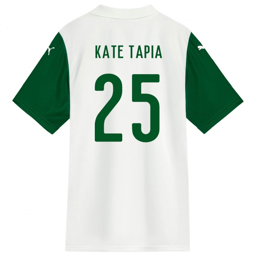Danxen Kvinnor Kate Tapia #25 Vit Grön Bortatröja Matchtröjor 2025/26 Tröjor T-Tröja