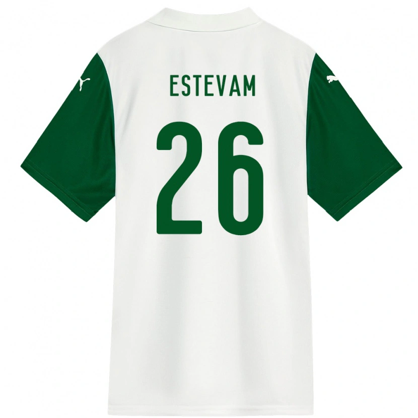 Danxen Kvinnor Laís Estevam #26 Vit Grön Bortatröja Matchtröjor 2025/26 Tröjor T-Tröja