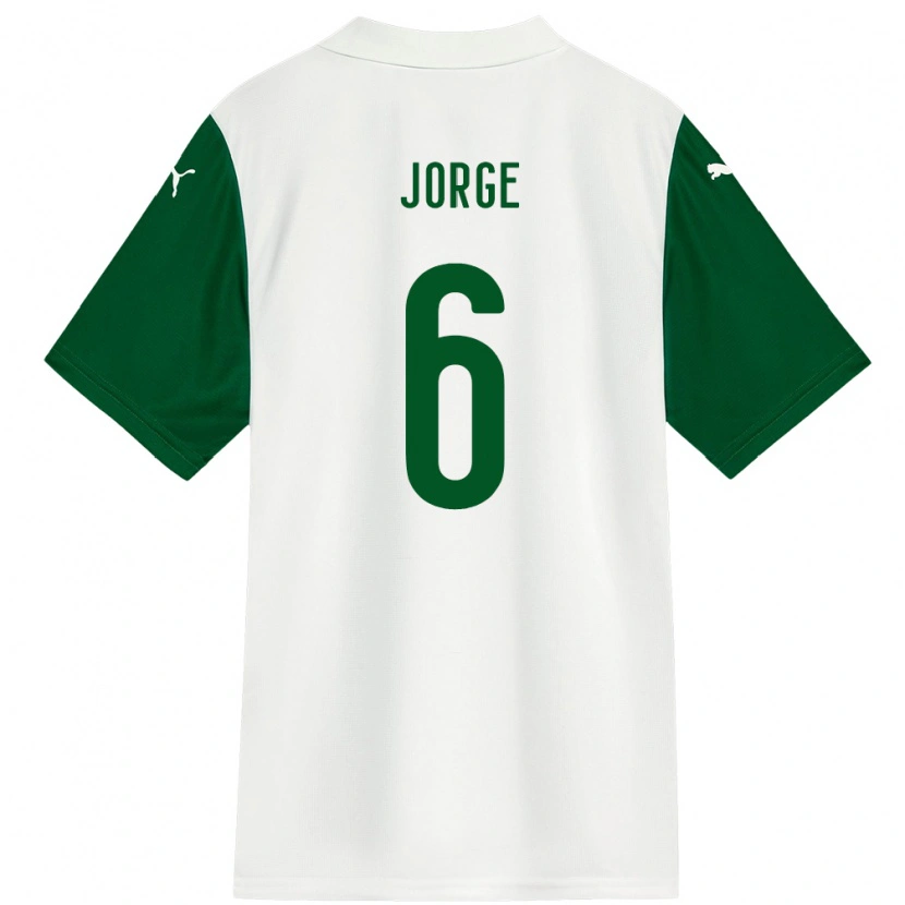 Danxen Kvinnor Jorge #6 Vit Grön Bortatröja Matchtröjor 2025/26 Tröjor T-Tröja