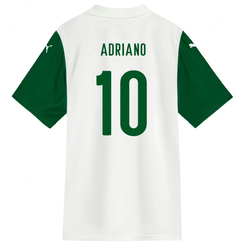 Danxen Kvinnor Luiz Adriano #10 Vit Grön Bortatröja Matchtröjor 2025/26 Tröjor T-Tröja