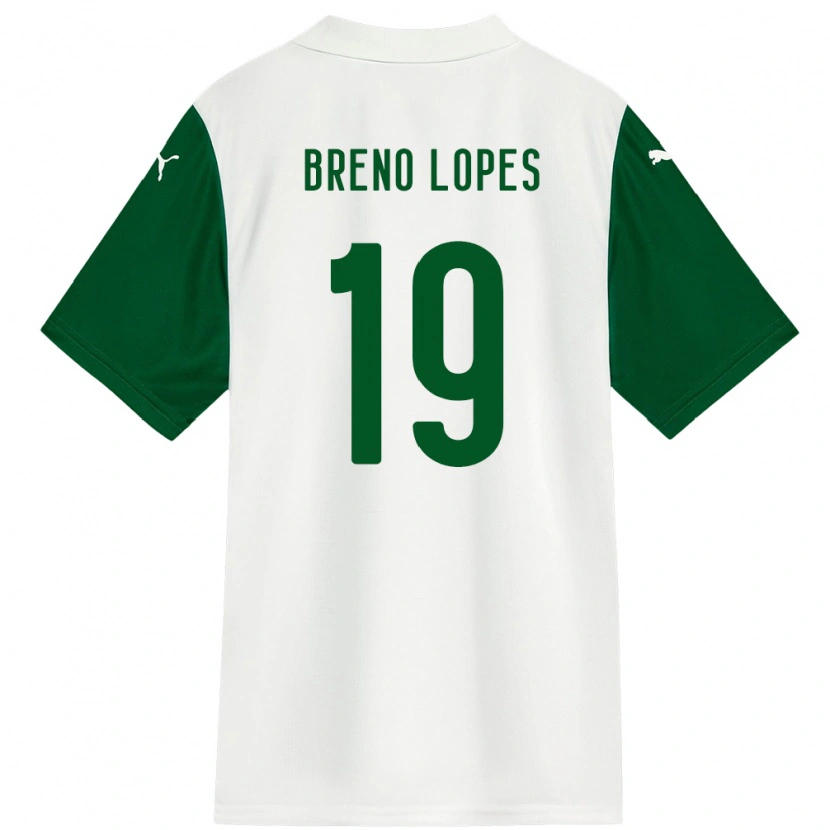 Danxen Kvinnor Breno Lopes #19 Vit Grön Bortatröja Matchtröjor 2025/26 Tröjor T-Tröja