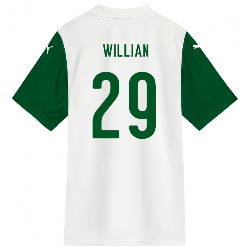Danxen Kvinnor Willian #29 Vit Grön Bortatröja Matchtröjor 2025/26 Tröjor T-Tröja
