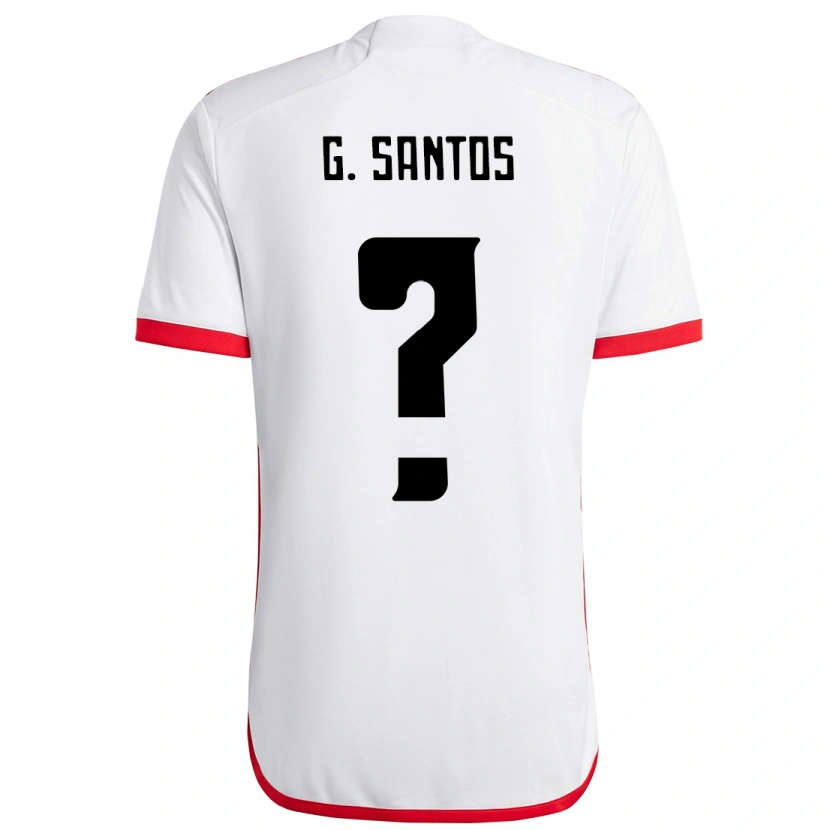 Danxen Kvinnor Guilherme Santos #0 Vit Röd Bortatröja Matchtröjor 2025/26 Tröjor T-Tröja