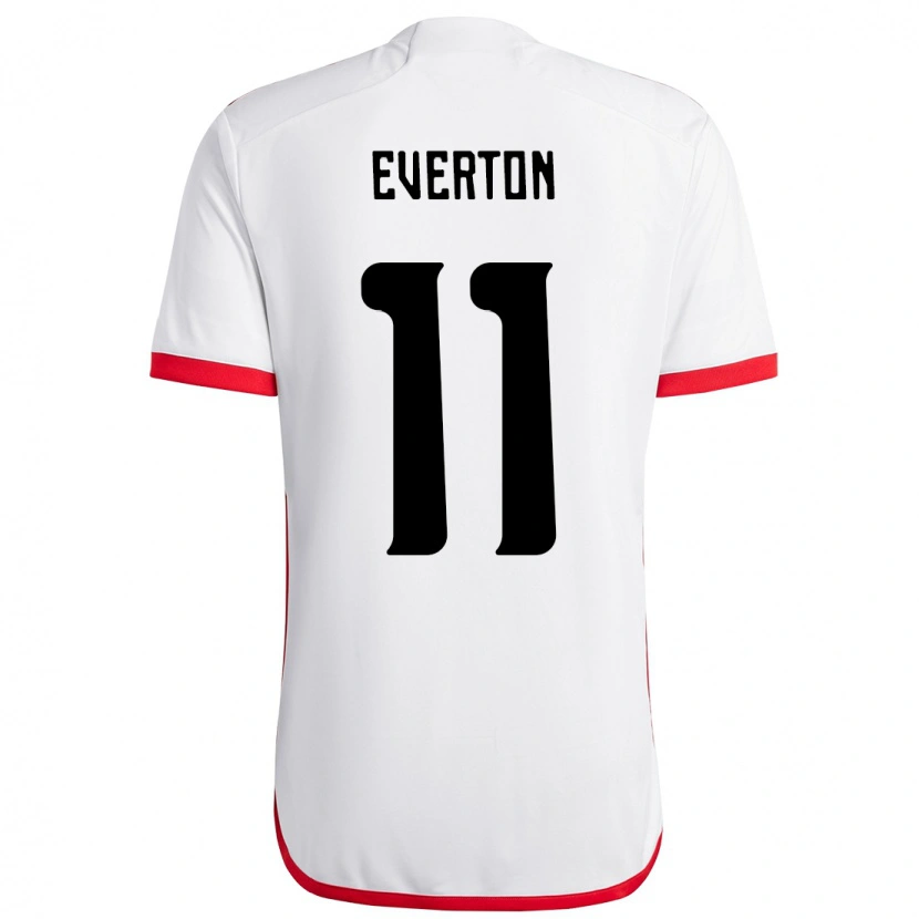 Danxen Kvinnor Everton #11 Vit Röd Bortatröja Matchtröjor 2025/26 Tröjor T-Tröja