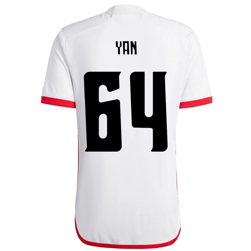 Danxen Kvinnor Wallace Yan #64 Vit Röd Bortatröja Matchtröjor 2025/26 Tröjor T-Tröja