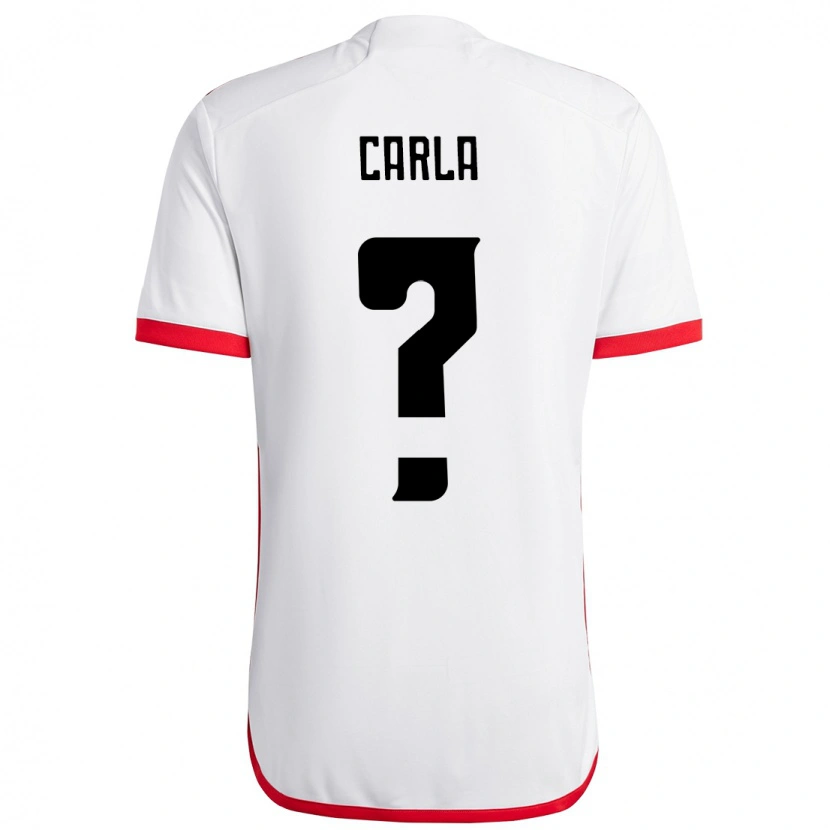 Danxen Kvinnor Ana Carla #0 Vit Röd Bortatröja Matchtröjor 2025/26 Tröjor T-Tröja