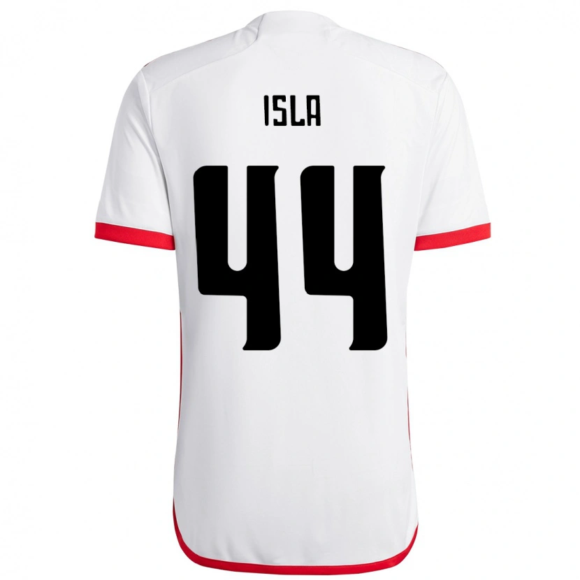 Danxen Kvinnor Mauricio Isla #44 Vit Röd Bortatröja Matchtröjor 2025/26 Tröjor T-Tröja