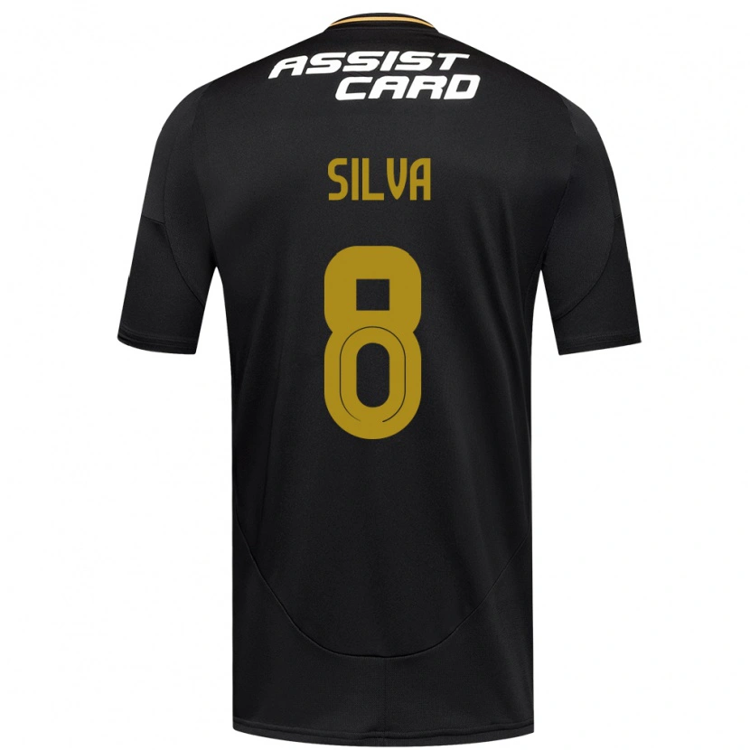 Danxen Kvinnor Bastián Silva #8 Svart Vit Bortatröja Matchtröjor 2025/26 Tröjor T-Tröja