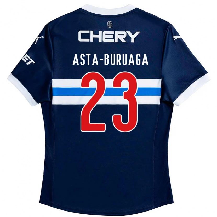 Danxen Kvinnor Tomás Asta-Buruaga #23 Kungsblå Vit Bortatröja Matchtröjor 2025/26 Tröjor T-Tröja