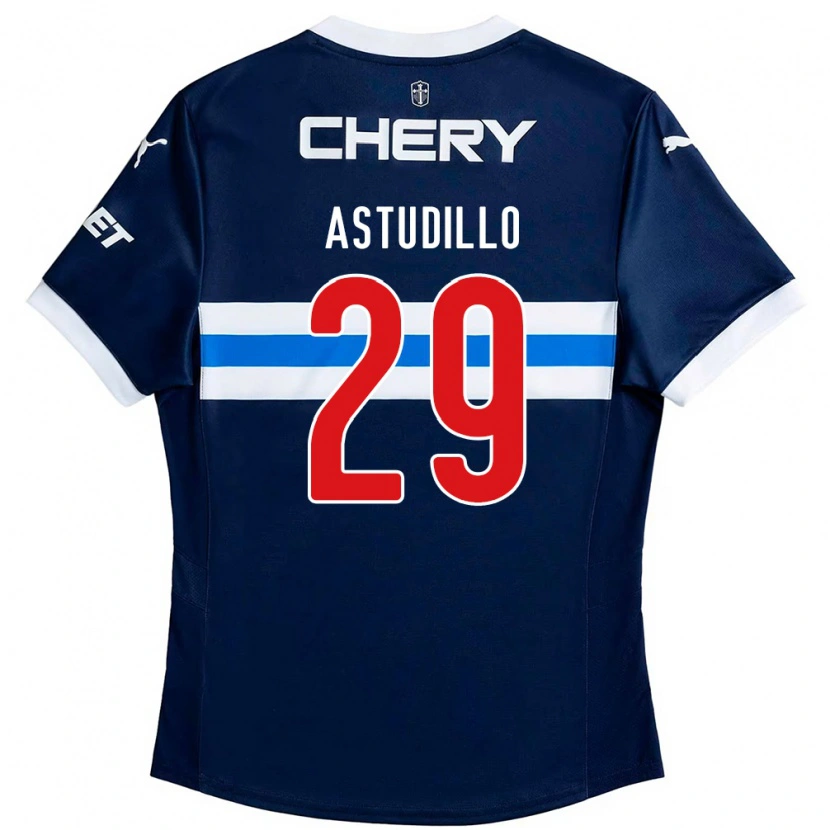 Danxen Kvinnor Aaron Astudillo #29 Kungsblå Vit Bortatröja Matchtröjor 2025/26 Tröjor T-Tröja