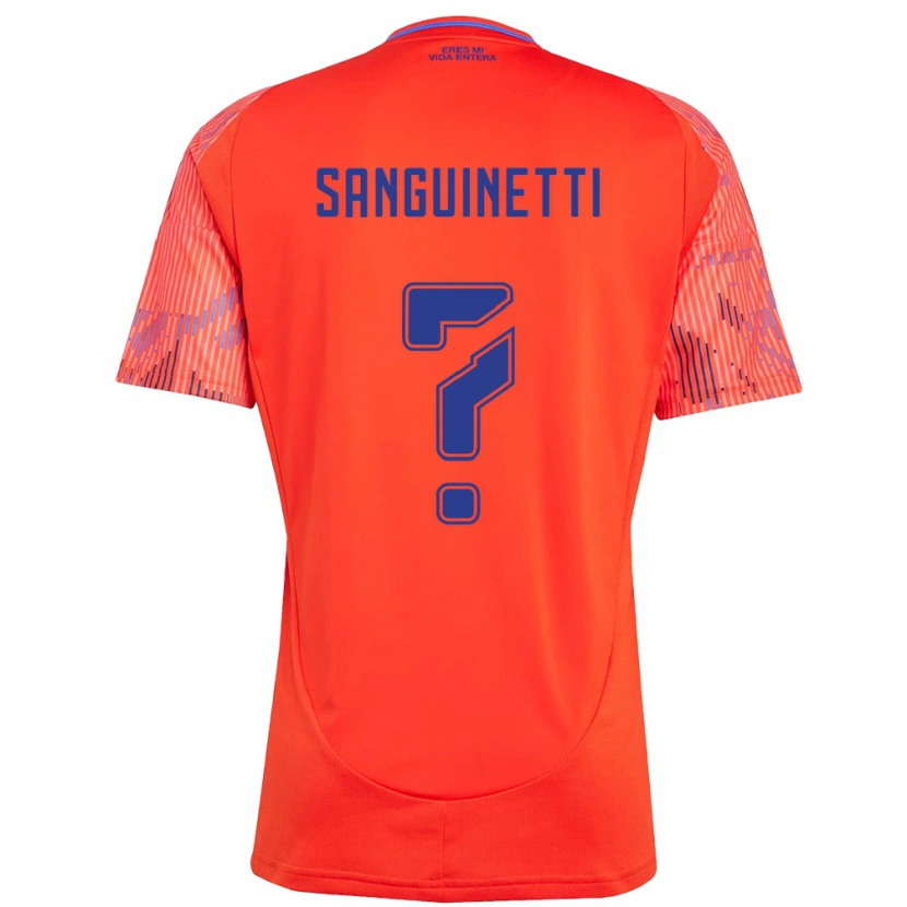 Danxen Kvinnor Fernando Sanguinetti #0 Orange Röd Bortatröja Matchtröjor 2025/26 Tröjor T-Tröja