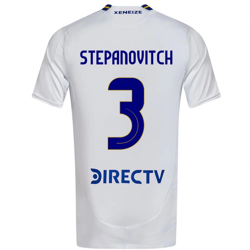 Danxen Kvinnor Nicolás Stepanovitch #3 Vit Blå Bortatröja Matchtröjor 2025/26 Tröjor T-Tröja