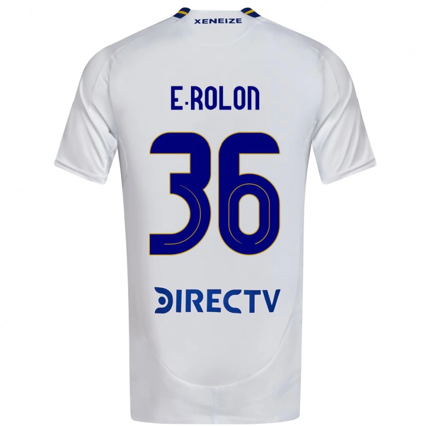 Danxen Kvinnor Esteban Rolón #36 Vit Blå Bortatröja Matchtröjor 2025/26 Tröjor T-Tröja
