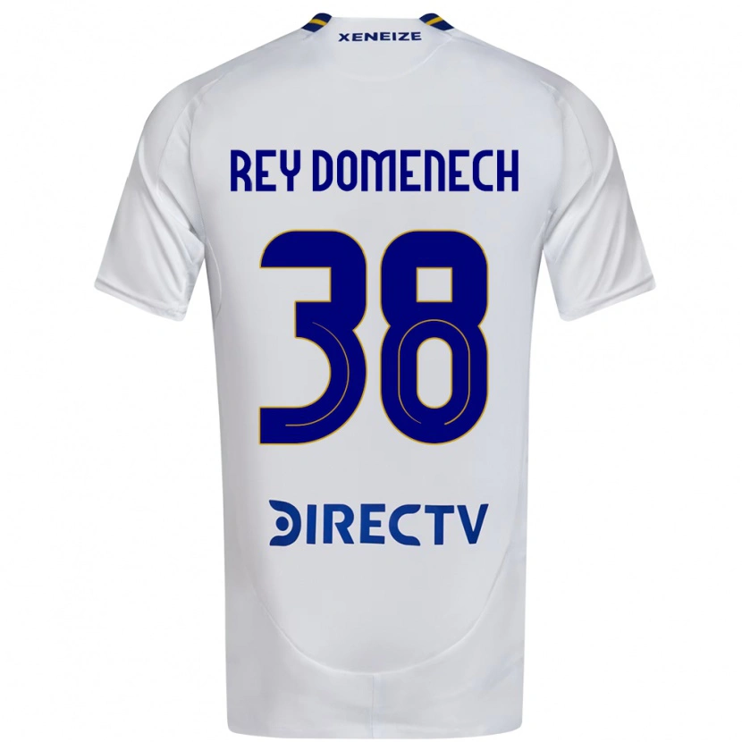 Danxen Kvinnor Camilo Rey Domenech #38 Vit Blå Bortatröja Matchtröjor 2025/26 Tröjor T-Tröja