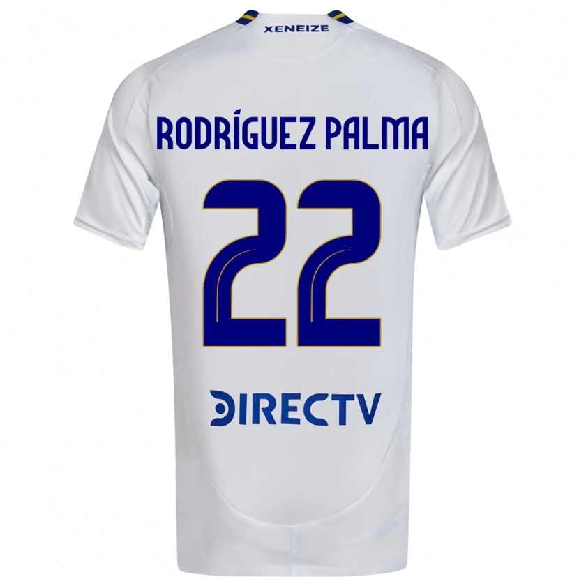 Danxen Kvinnor Joaquina Rodríguez Palma #22 Vit Blå Bortatröja Matchtröjor 2025/26 Tröjor T-Tröja