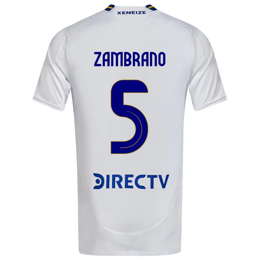 Danxen Kvinnor Carlos Zambrano #5 Vit Blå Bortatröja Matchtröjor 2025/26 Tröjor T-Tröja