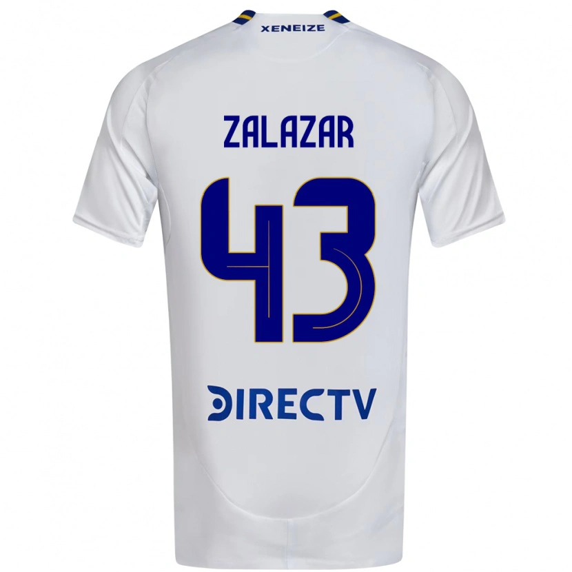 Danxen Kvinnor Maximiliano Zalazar #43 Vit Blå Bortatröja Matchtröjor 2025/26 Tröjor T-Tröja
