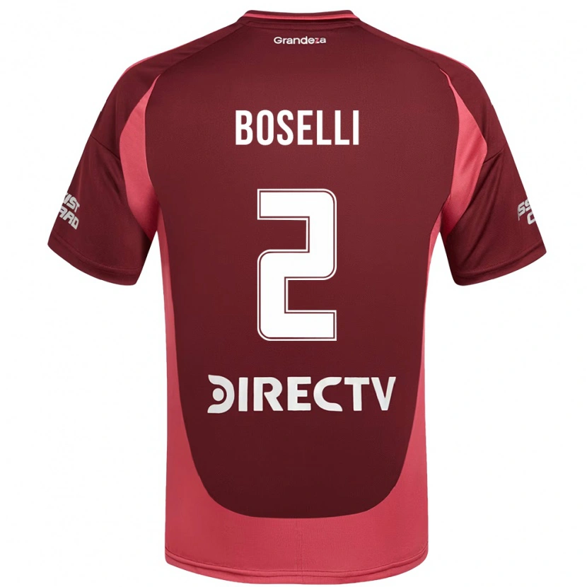 Danxen Kvinnor Sebastián Boselli #2 Vinröd Magenta Bortatröja Matchtröjor 2025/26 Tröjor T-Tröja