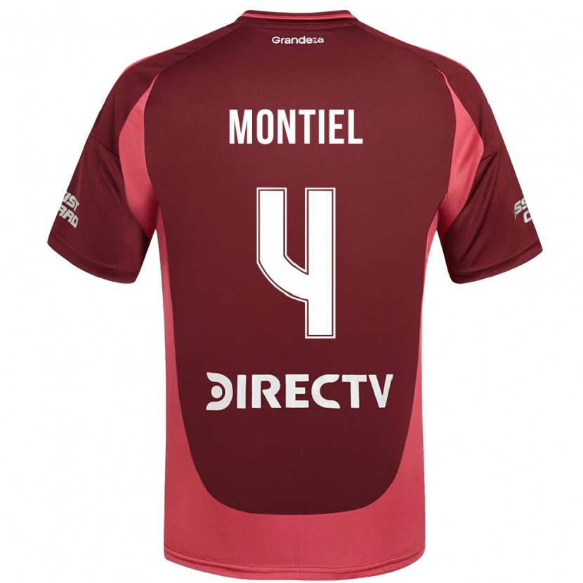 Danxen Kvinnor Gonzalo Montiel #4 Vit Röd Bortatröja Matchtröjor 2025/26 Tröjor T-Tröja