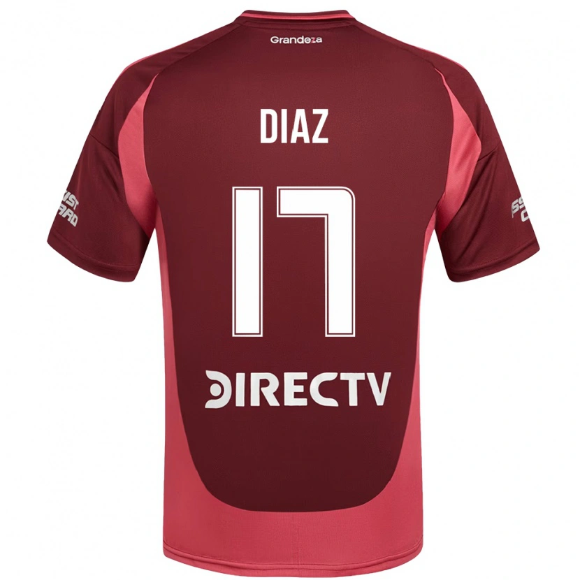Danxen Kvinnor Paulo Díaz #17 Vinröd Magenta Bortatröja Matchtröjor 2025/26 Tröjor T-Tröja