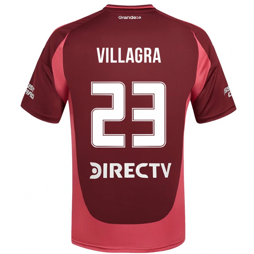 Danxen Kvinnor Rodrigo Villagra #23 Vinröd Magenta Bortatröja Matchtröjor 2025/26 Tröjor T-Tröja