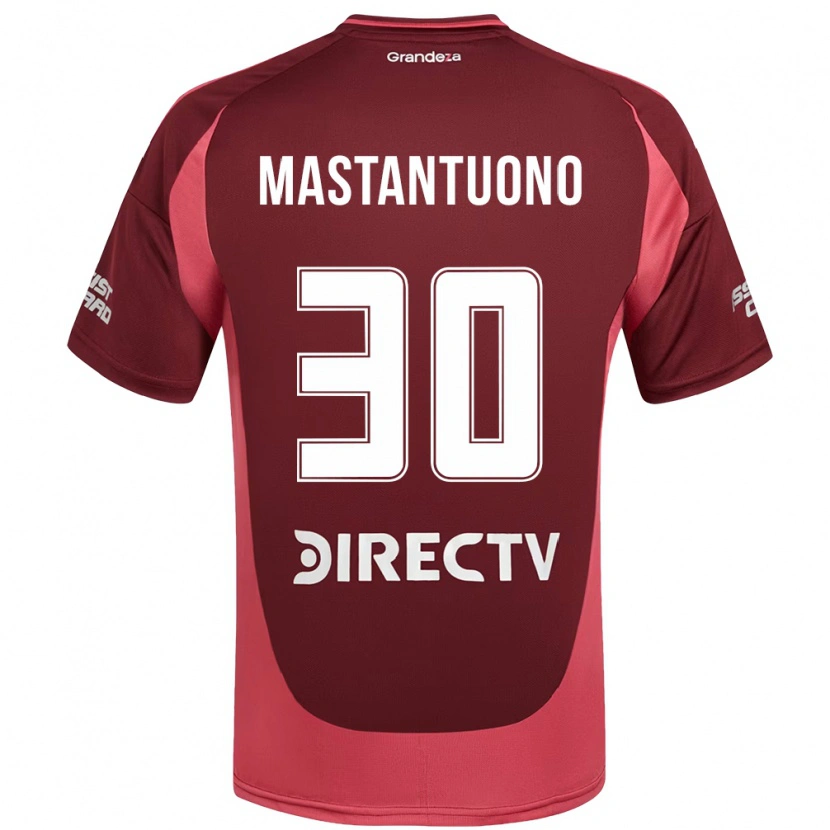 Danxen Kvinnor Franco Mastantuono #30 Vinröd Magenta Bortatröja Matchtröjor 2025/26 Tröjor T-Tröja