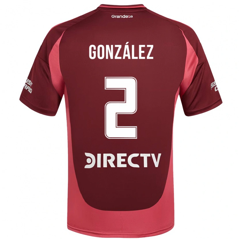 Danxen Kvinnor Giuliana González #2 Vinröd Magenta Bortatröja Matchtröjor 2025/26 Tröjor T-Tröja