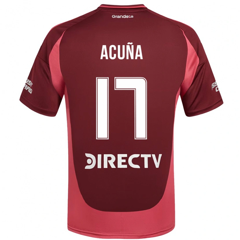 Danxen Kvinnor Ayelén Acuña #17 Vinröd Magenta Bortatröja Matchtröjor 2025/26 Tröjor T-Tröja