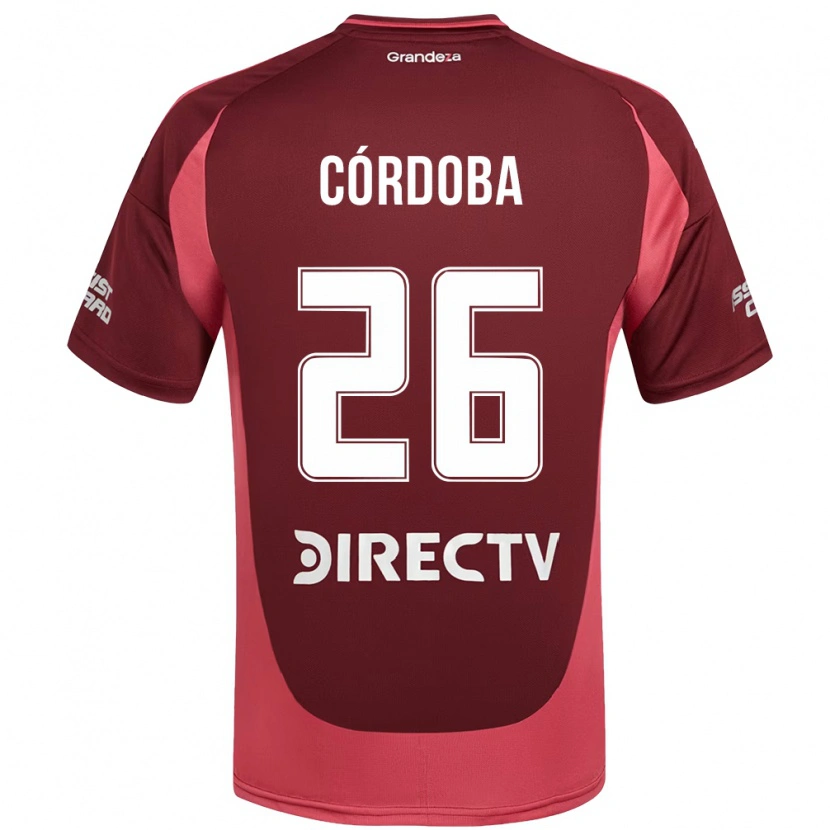 Danxen Kvinnor Sol Córdoba #26 Vinröd Magenta Bortatröja Matchtröjor 2025/26 Tröjor T-Tröja