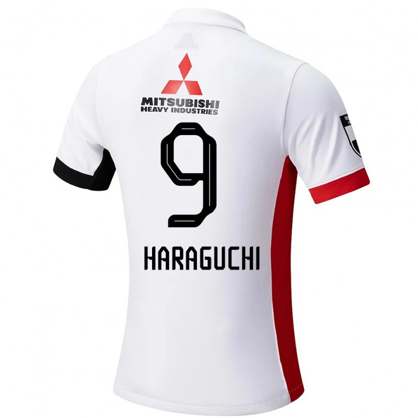 Danxen Kvinnor Genki Haraguchi #9 Vit Svart Bortatröja Matchtröjor 2025/26 Tröjor T-Tröja
