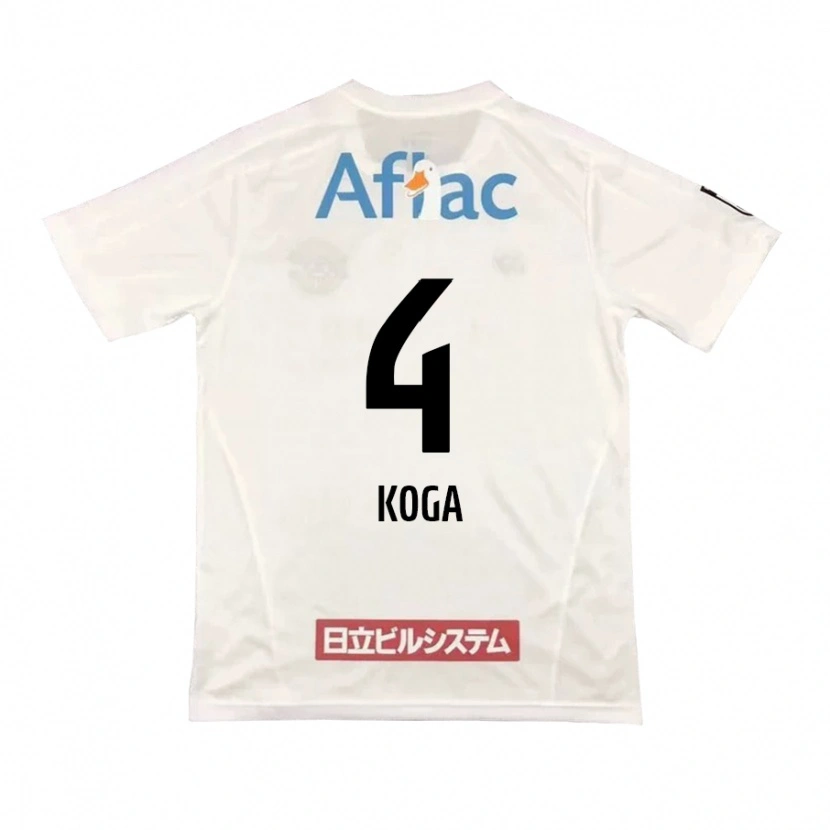 Danxen Kvinnor Taiyo Koga #4 Ljusgrå Beige Bortatröja Matchtröjor 2025/26 Tröjor T-Tröja