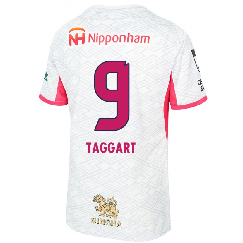 Danxen Kvinnor Adam Taggart #9 Vit Sakura Rosa Bortatröja Matchtröjor 2025/26 Tröjor T-Tröja