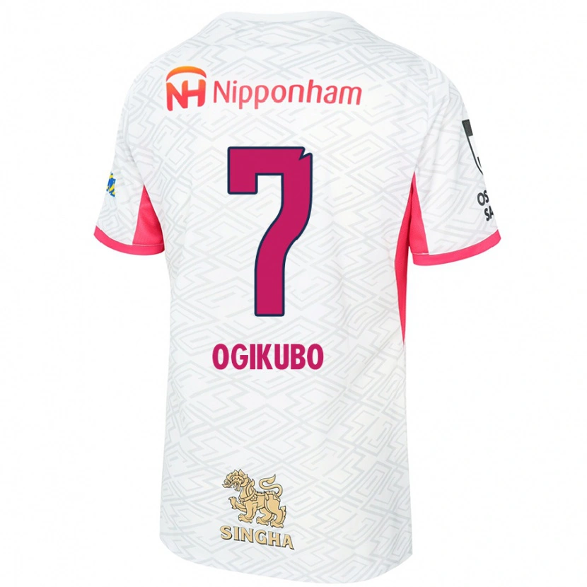 Danxen Kvinnor Yuri Ogikubo #7 Vit Sakura Rosa Bortatröja Matchtröjor 2025/26 Tröjor T-Tröja