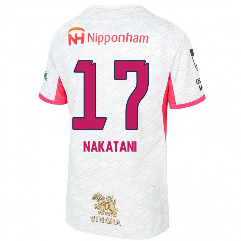 Danxen Kvinnor Rina Nakatani #17 Vit Sakura Rosa Bortatröja Matchtröjor 2025/26 Tröjor T-Tröja