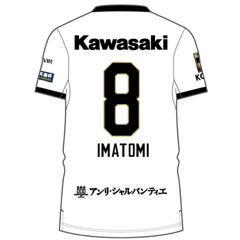 Danxen Kvinnor Teruya Imatomi #8 Vit Svart Bortatröja Matchtröjor 2025/26 Tröjor T-Tröja
