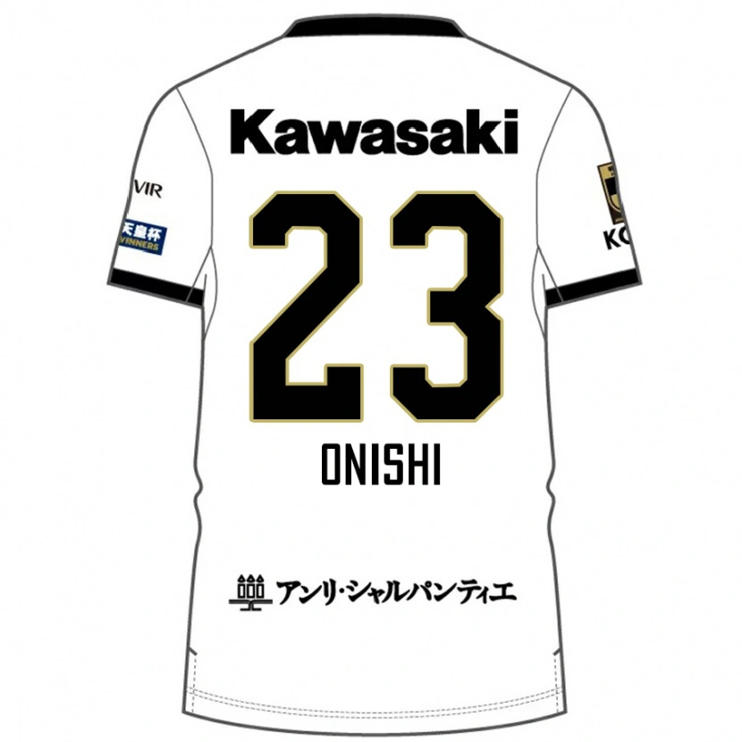 Danxen Kvinnor Sota Onishi #23 Vit Svart Bortatröja Matchtröjor 2025/26 Tröjor T-Tröja