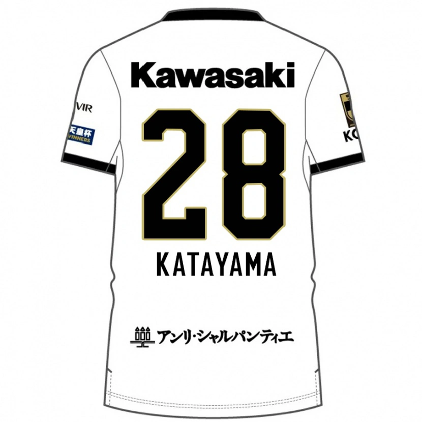 Danxen Kvinnor Kota Katayama #28 Vit Svart Bortatröja Matchtröjor 2025/26 Tröjor T-Tröja