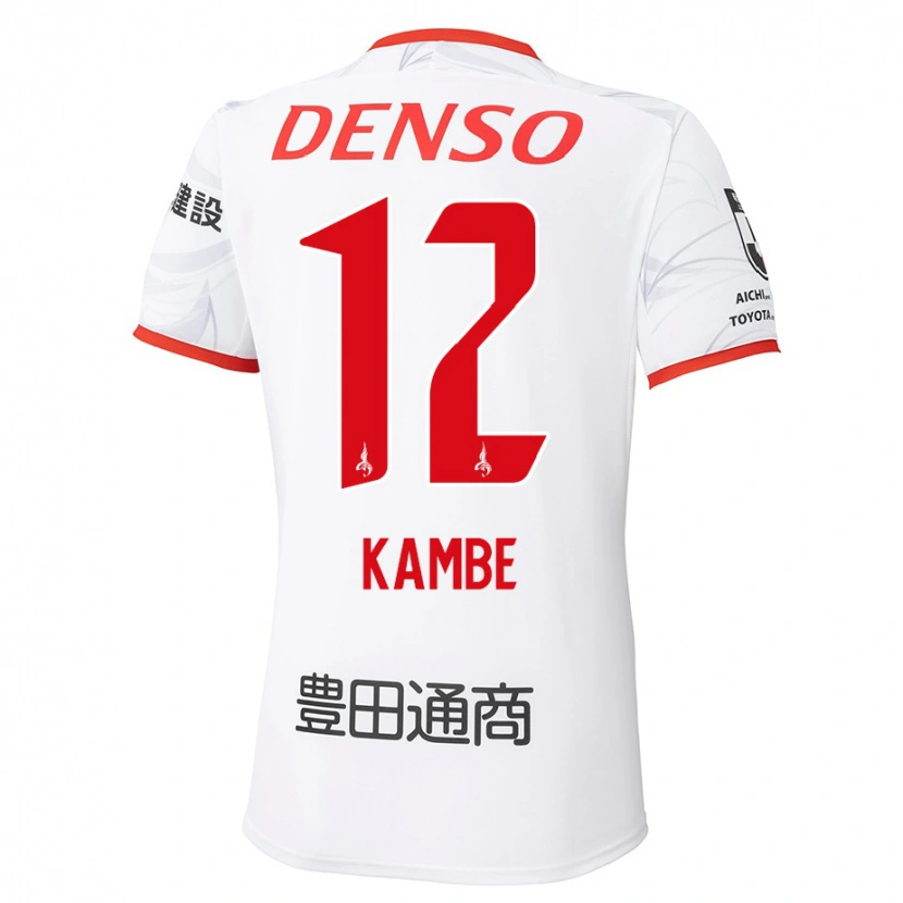 Danxen Kvinnor Mana Kambe #12 Vit Röd Bortatröja Matchtröjor 2025/26 Tröjor T-Tröja