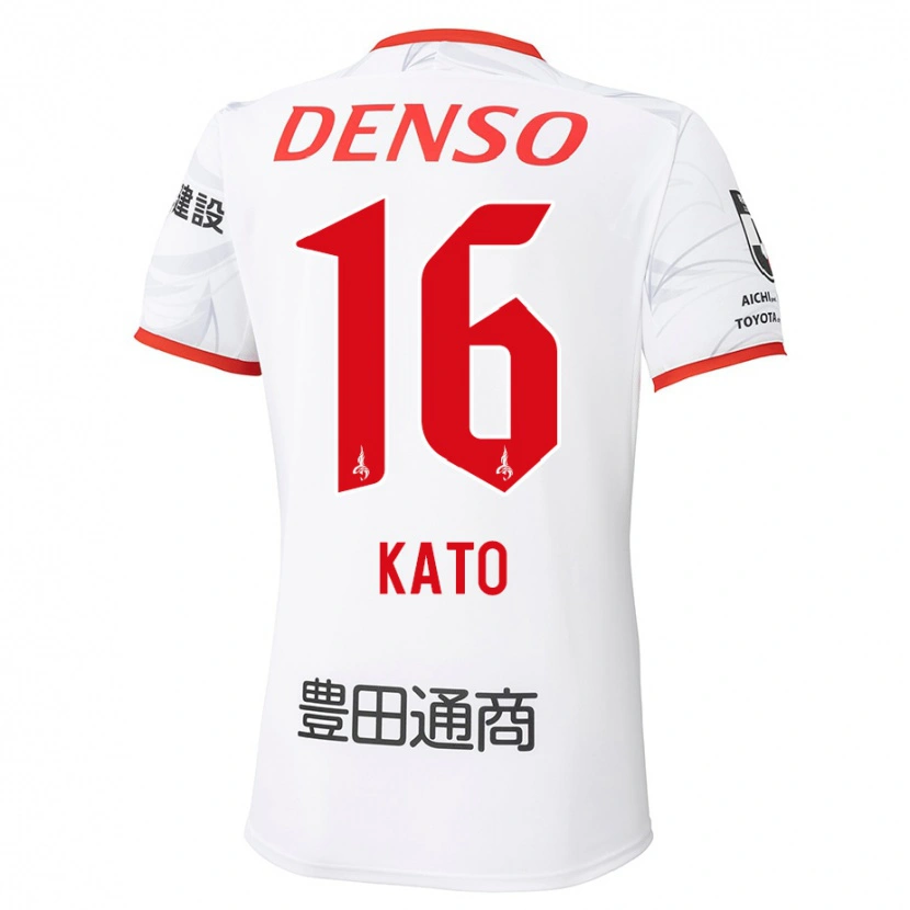 Danxen Kvinnor Naotaro Kato #16 Vit Röd Bortatröja Matchtröjor 2025/26 Tröjor T-Tröja