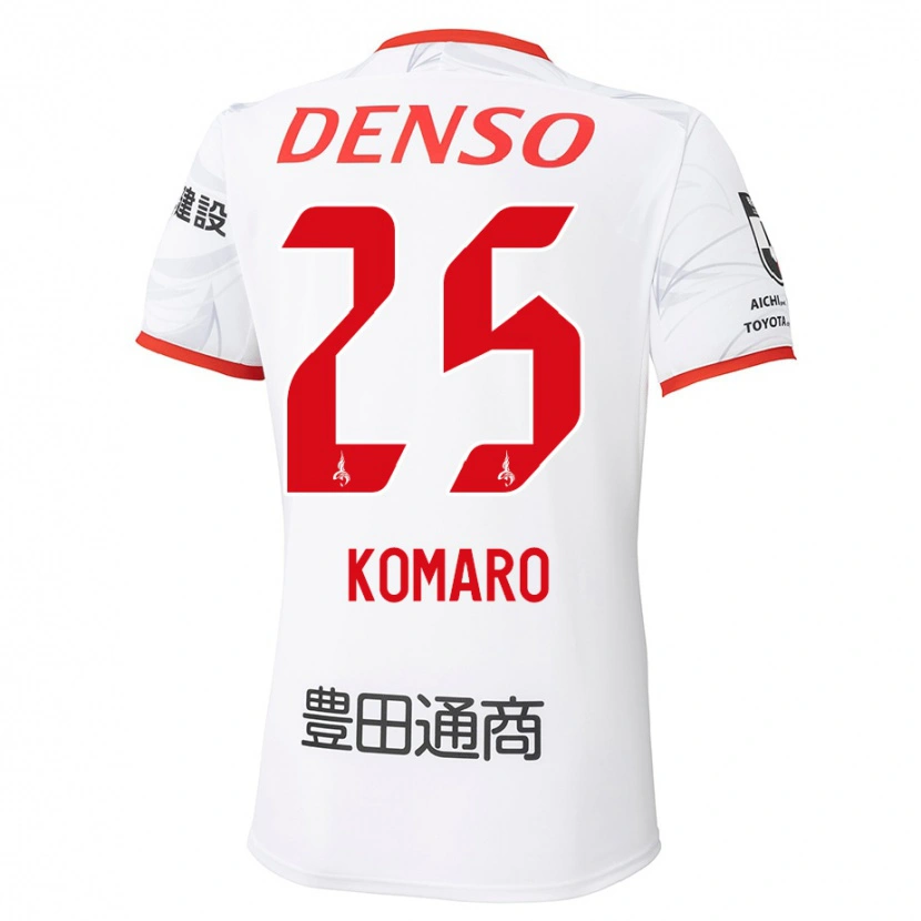Danxen Kvinnor Shuta Komaro #25 Vit Röd Bortatröja Matchtröjor 2025/26 Tröjor T-Tröja