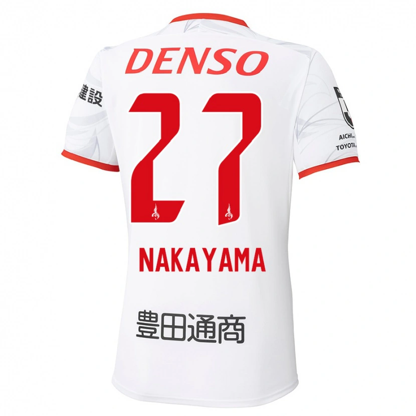 Danxen Kvinnor Katsuhiro Nakayama #27 Vit Röd Bortatröja Matchtröjor 2025/26 Tröjor T-Tröja