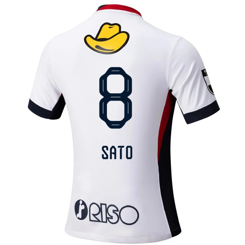 Danxen Kvinnor Yuto Sato #8 Vit Svart Bortatröja Matchtröjor 2025/26 Tröjor T-Tröja