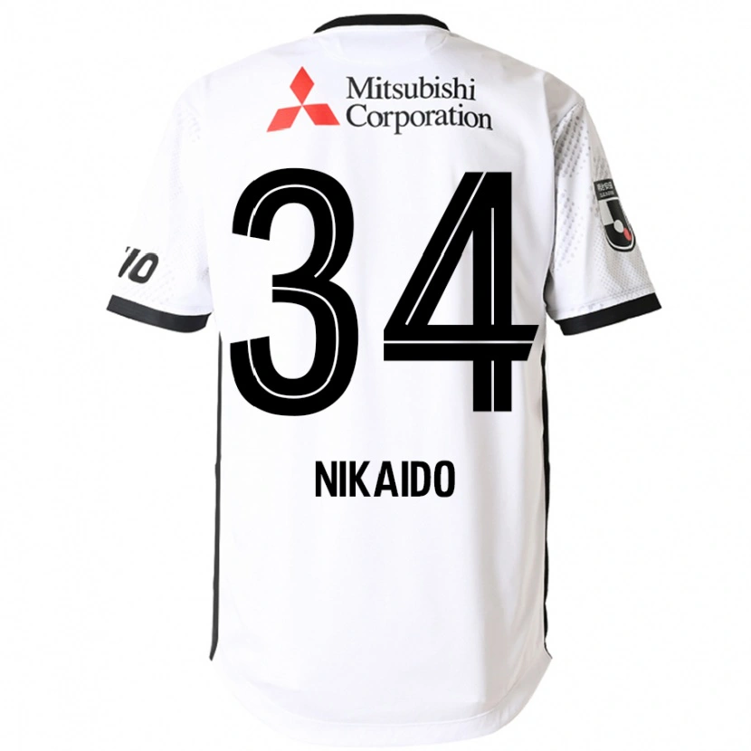Danxen Kvinnor Rintaro Nikaido #34 Vit Svart Bortatröja Matchtröjor 2025/26 Tröjor T-Tröja