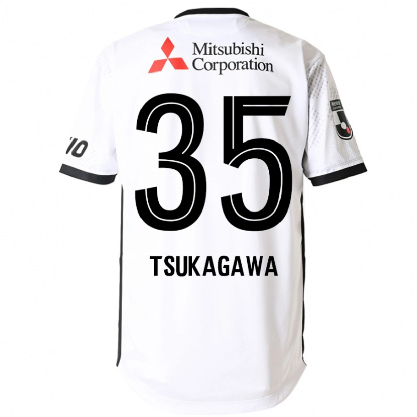 Danxen Kvinnor Koki Tsukagawa #35 Vit Svart Bortatröja Matchtröjor 2025/26 Tröjor T-Tröja