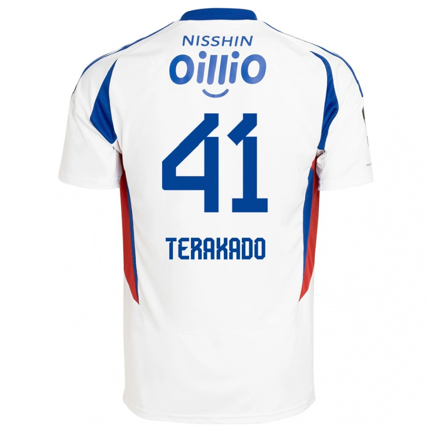 Danxen Kvinnor Riku Terakado #41 Vit Kungsblå Bortatröja Matchtröjor 2025/26 Tröjor T-Tröja