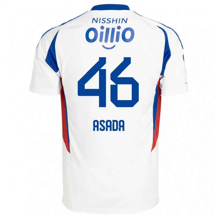 Danxen Kvinnor Hiroto Asada #46 Vit Kungsblå Bortatröja Matchtröjor 2025/26 Tröjor T-Tröja