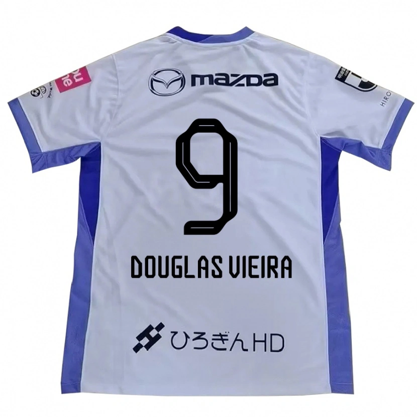Danxen Kvinnor Douglas Vieira #9 Vit Orange Bortatröja Matchtröjor 2025/26 Tröjor T-Tröja