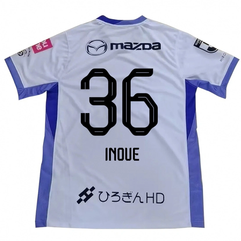 Danxen Kvinnor Aren Inoue #36 Vit Orange Bortatröja Matchtröjor 2025/26 Tröjor T-Tröja